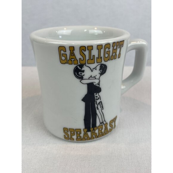 Vintage Gaslight Speakeasy Restaurant Ware Style Mug Flappers 1920s Revival - Picture 1 of 12